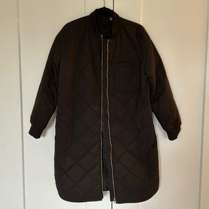 Black quilted jacket